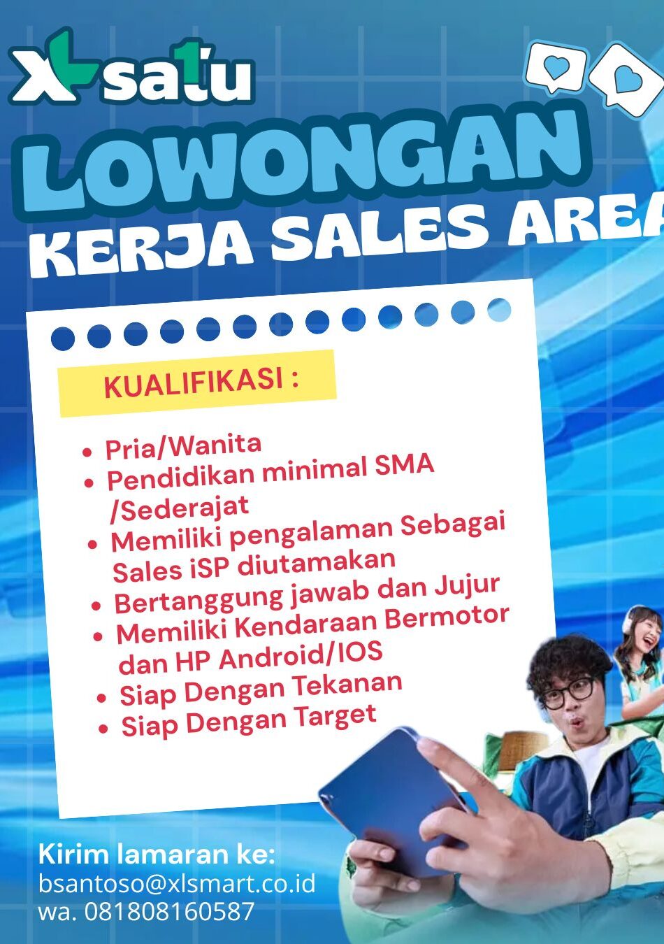 Merah Oranye Modern Lowongan Kerja Sales Kisah Anda